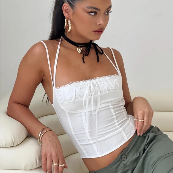 Princess Polly trynia top white - Picture 1 of 14